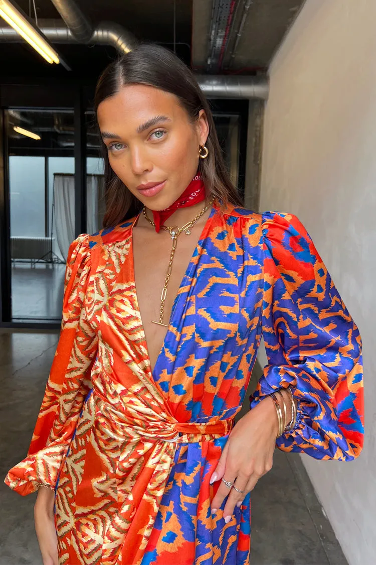 Boho Clash L/S Zsa Zsa Dress