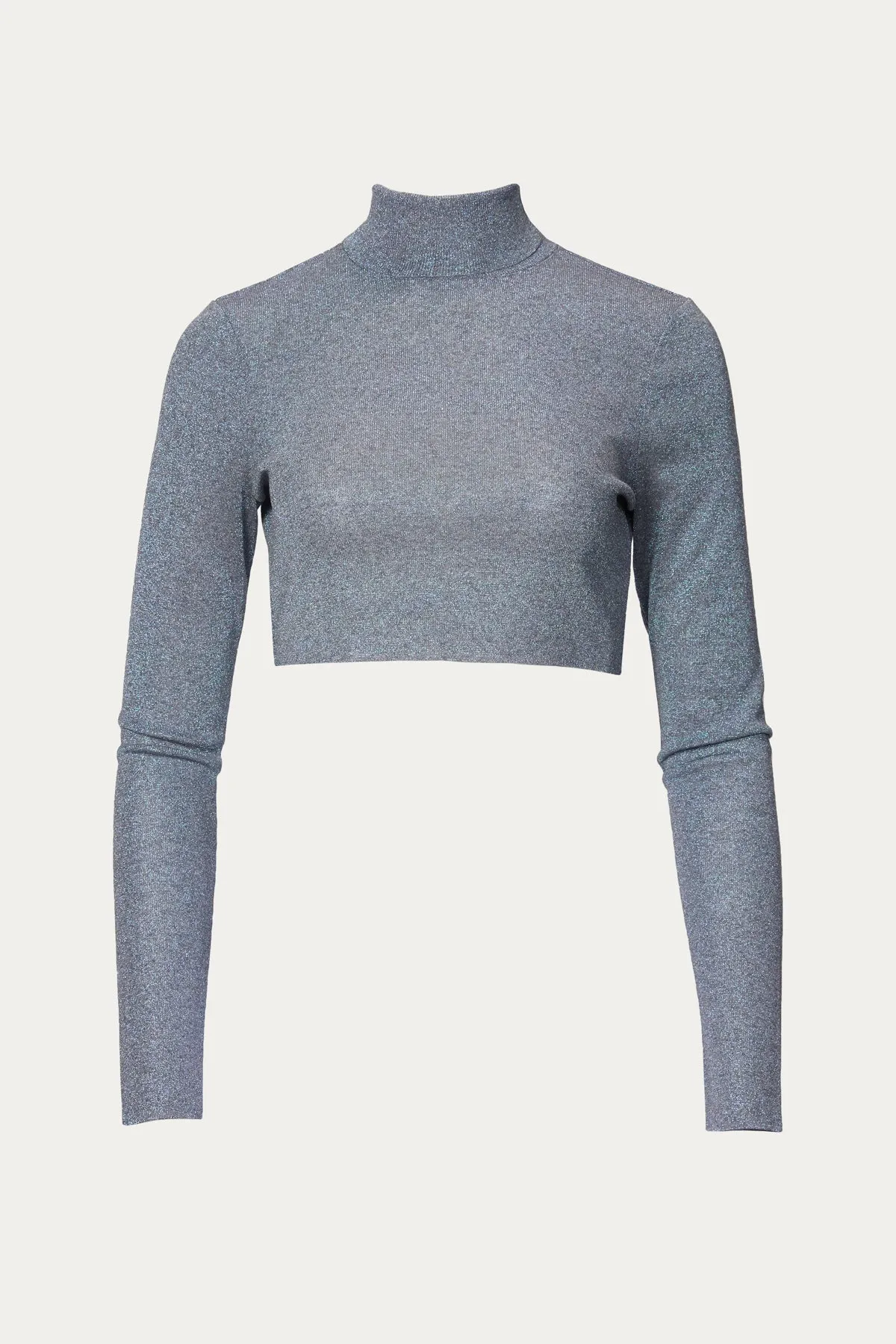 CROP TURTLENECK KNIT TOP