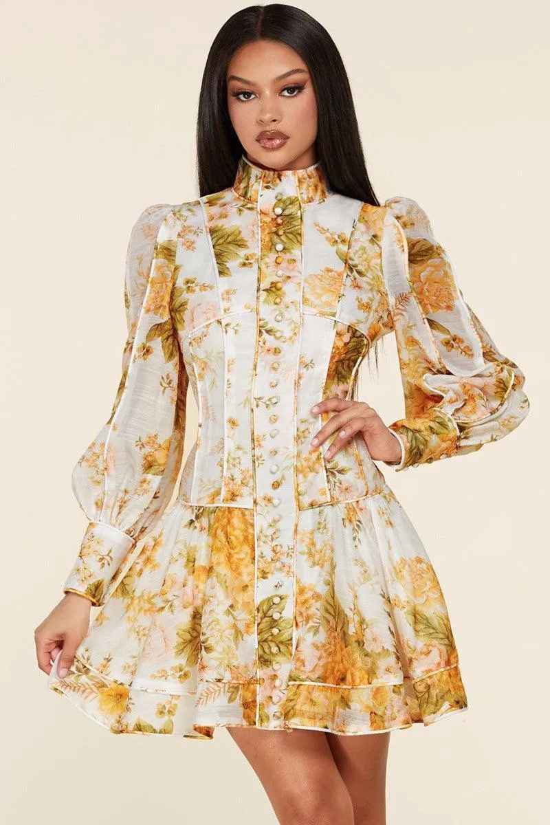 FLORAL MINI SWING DRESS