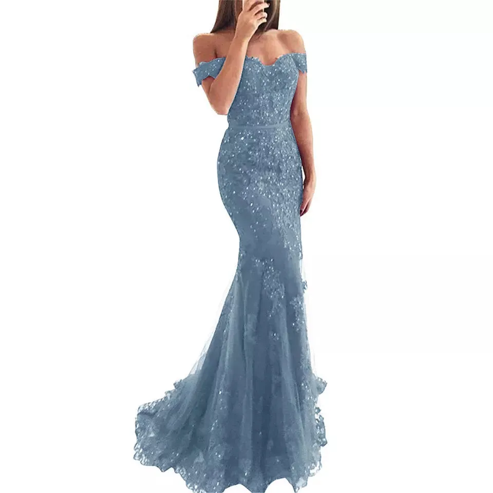 Off shoulder Mermaid Lace Appliques