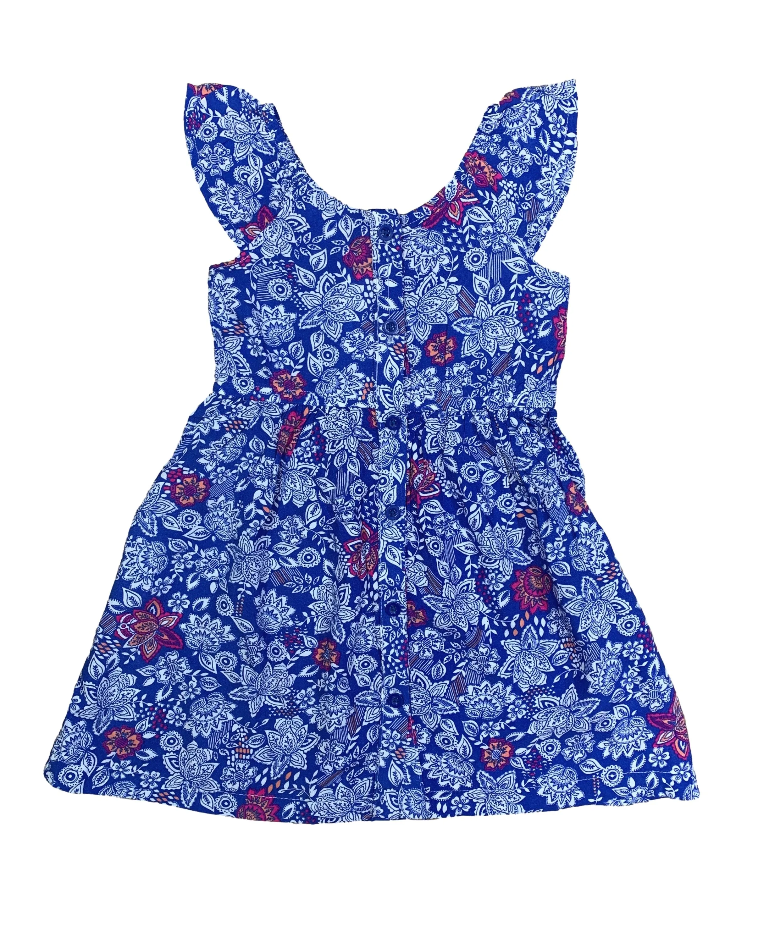 Rayon Flower Dress 2-8