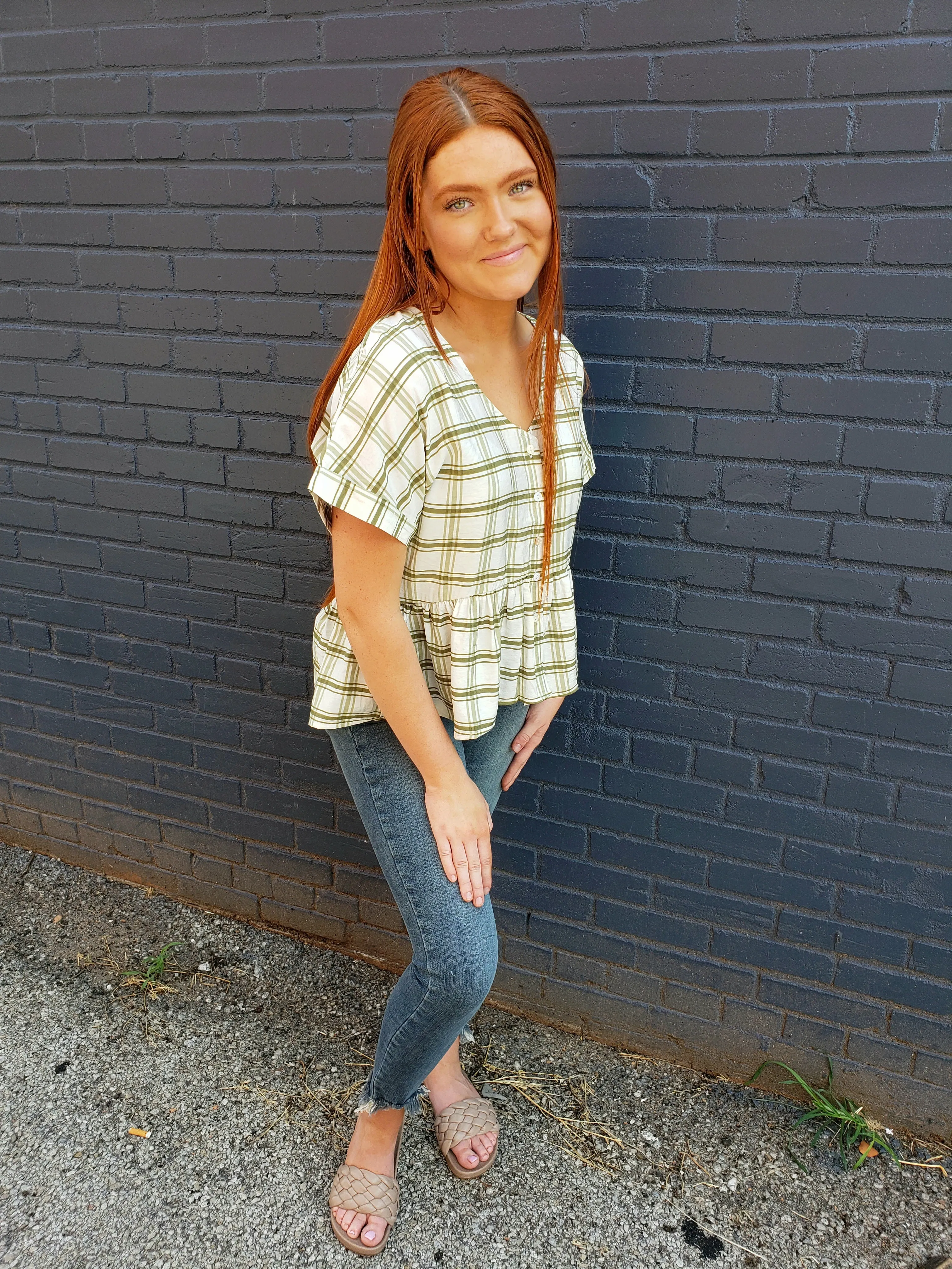 Sadie Top: Olive Mix
