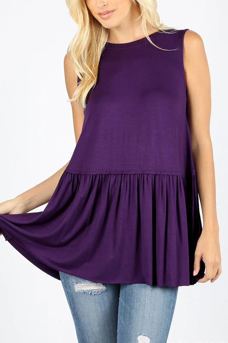 Sleeveless Peplum Tunic