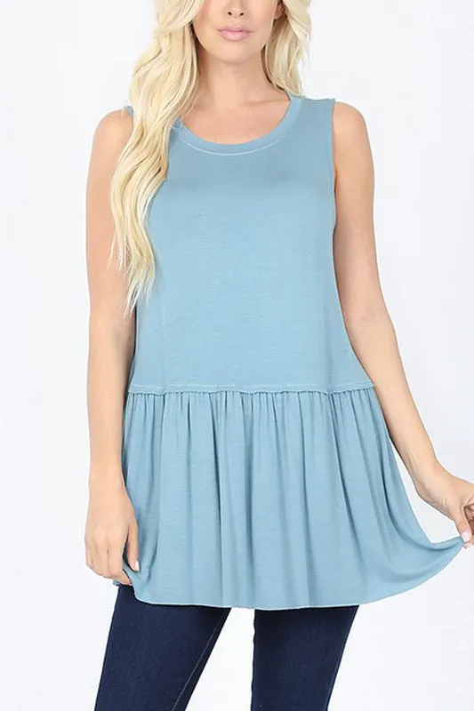 Sleeveless Peplum Tunic