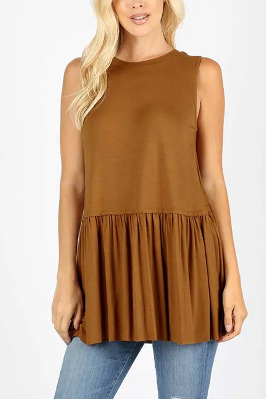 Sleeveless Peplum Tunic