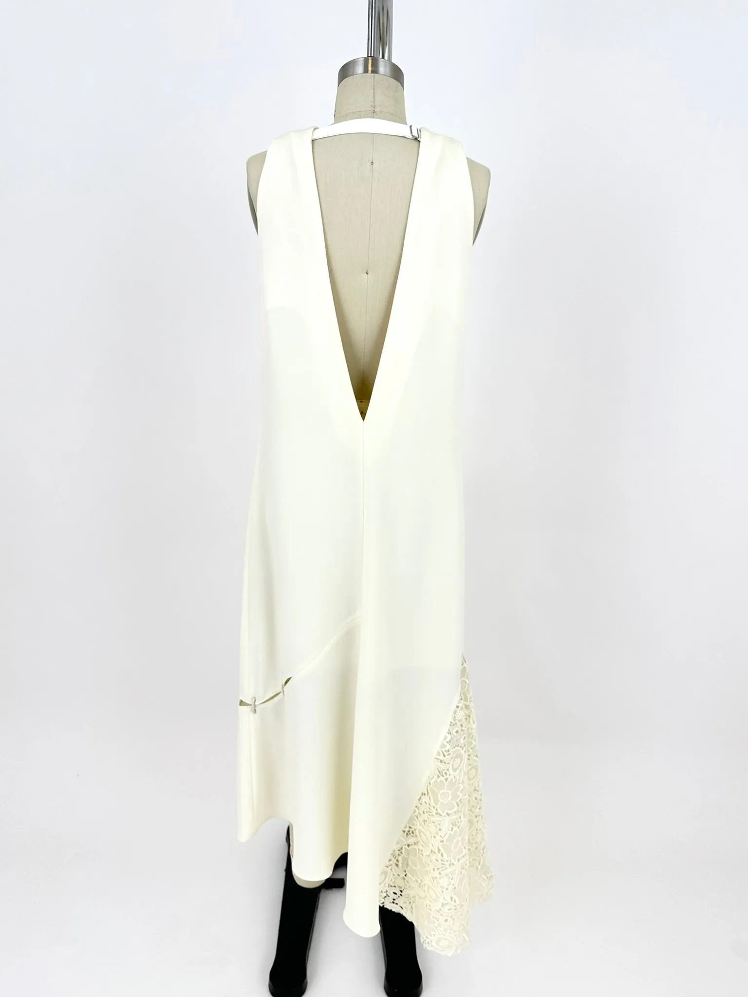 Tibi Crepe Guipure Floral Lace Dress