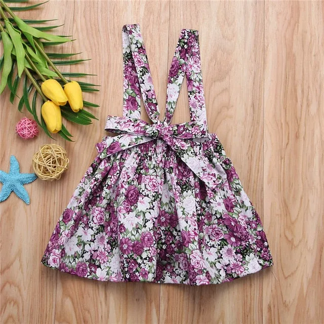 Toddler Girls Floral Printing Sleeveless Tutu Dress