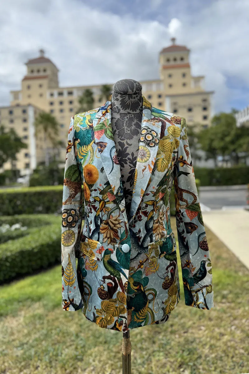 Velvet Blazer in Mar Del Cielo