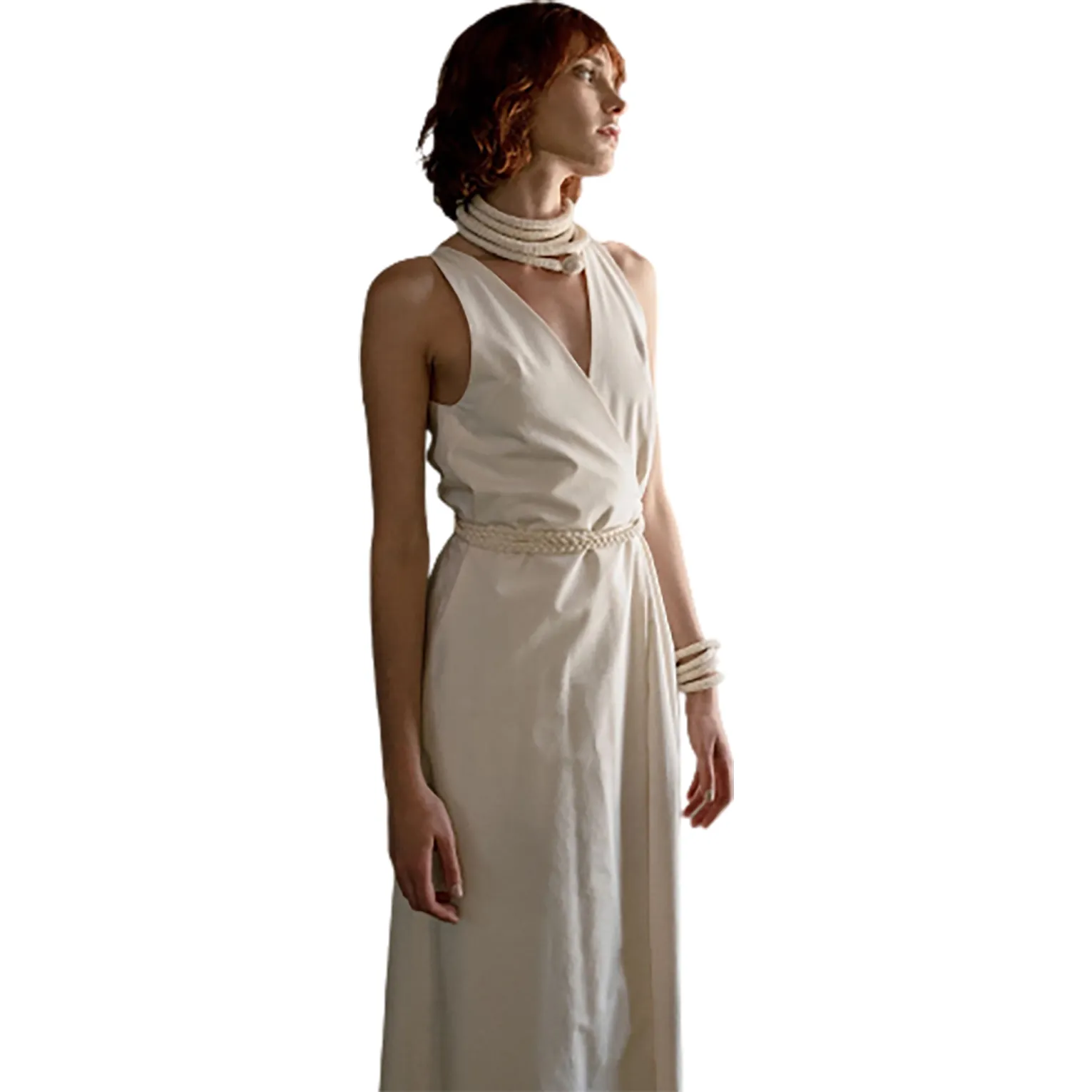 Wrap Dress, Natural